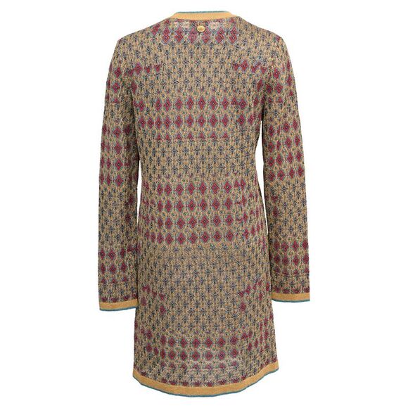 Chanel Patterned Long Sleeve Mini Dress in Multicolor Viscose - Picture 3 of 5